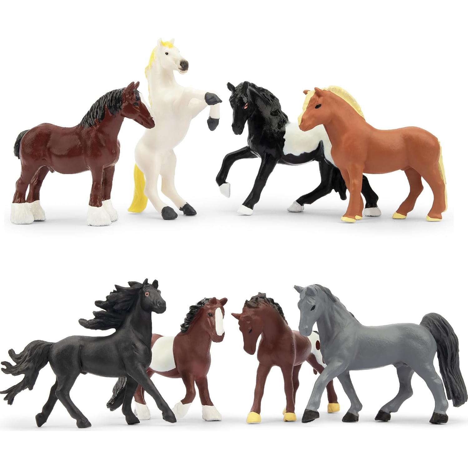 Figuras de Caballos Toymany 12PCS Miniaturas 5-8 cm