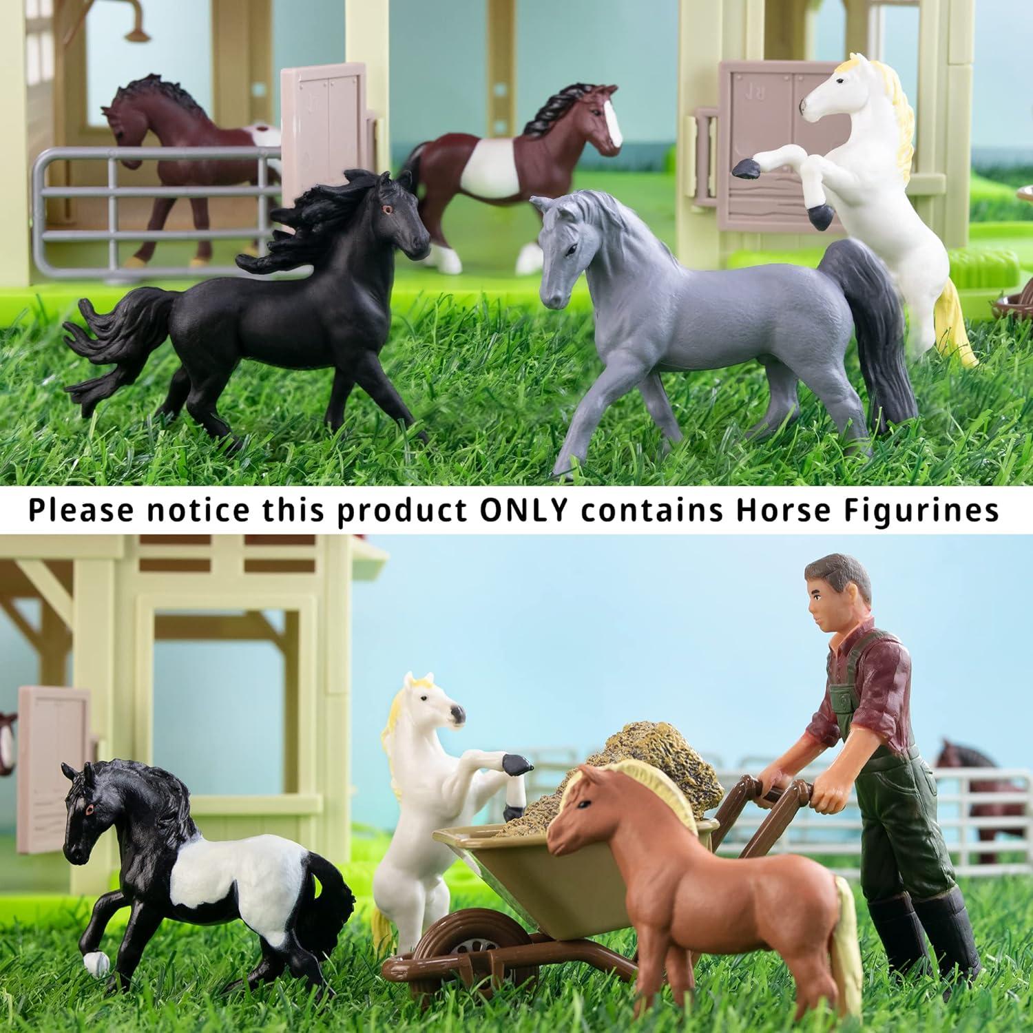 Figuras de Caballos Toymany 12PCS Miniaturas 5-8 cm