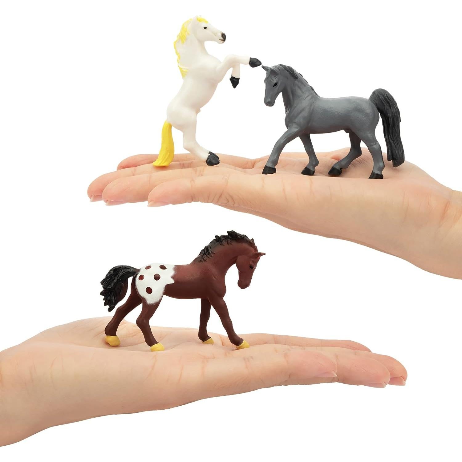 Figuras de Caballos Toymany 12PCS Miniaturas 5-8 cm