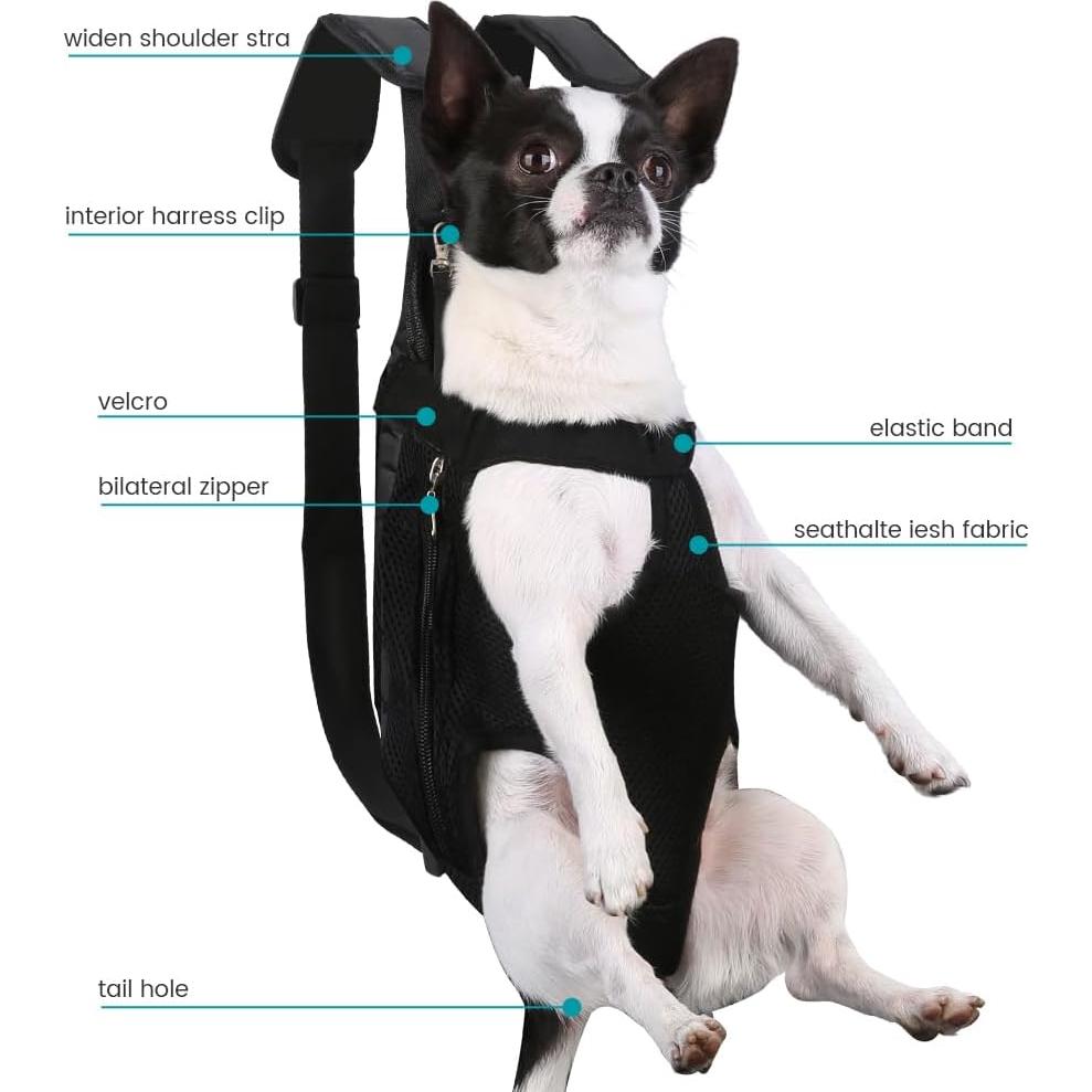 Mochila Transportadora para Perros y Gatos Inspack M Negra
