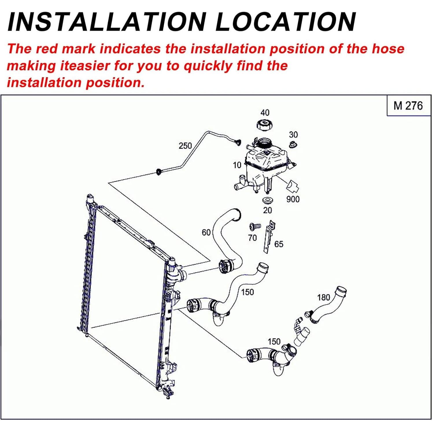 Manguera de Refrigerante MUNIK 1665008675 para Mercedes-Benz