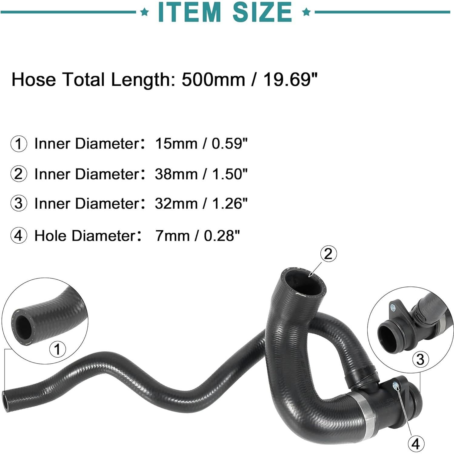 Manguera de Refrigerante ACROPIX para Radiador BMW X1 50 cm