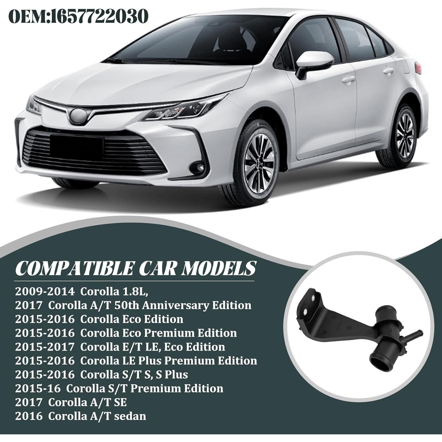 Conector de manguera de refrigerante Dunviku Corolla 2009-2013