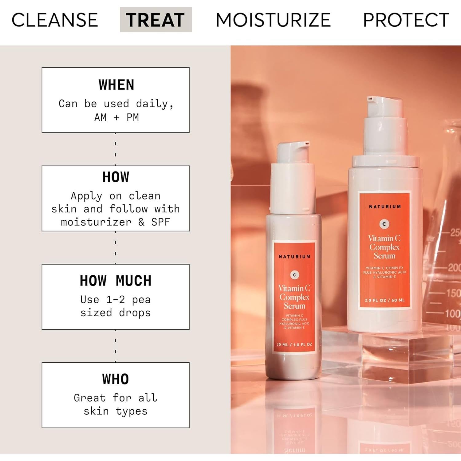 Suero Facial Naturium Vitamina C 28g Antienvejecimiento