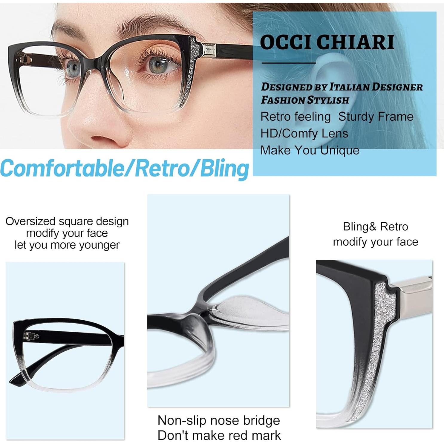 Gafas de Lectura OCCI CHIARI Mujeres Estilosas 1.0x 2.0x