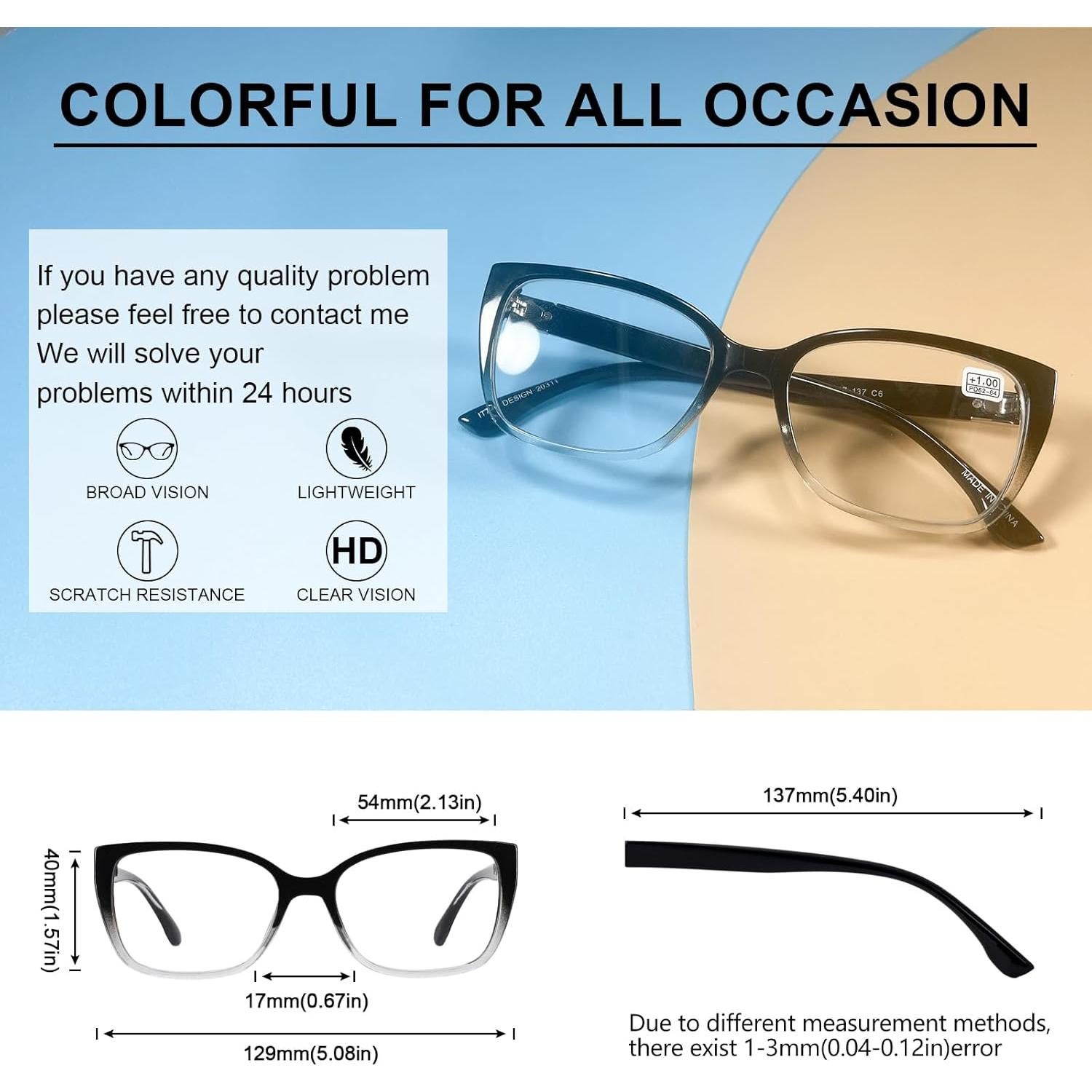 Gafas de Lectura OCCI CHIARI 5.0x Mujeres Elegantes