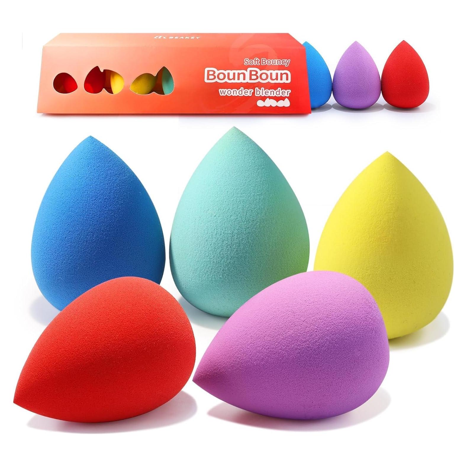 Set de 5 Esponjas de Maquillaje BEAKEY Sin Látex