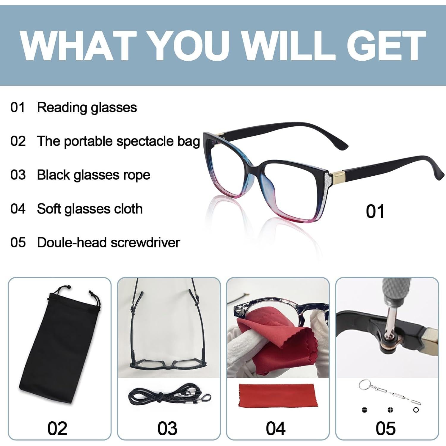 Gafas de Lectura OCCI CHIARI 6.0x Púrpura para Mujeres