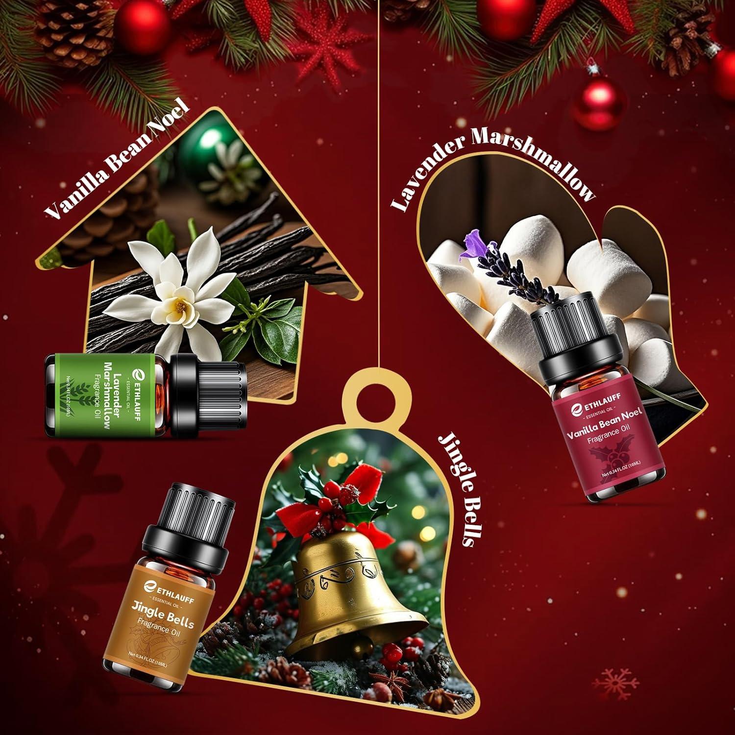 Set de Aceites Aromáticos de Navidad Ethlauff 10 ml x 6