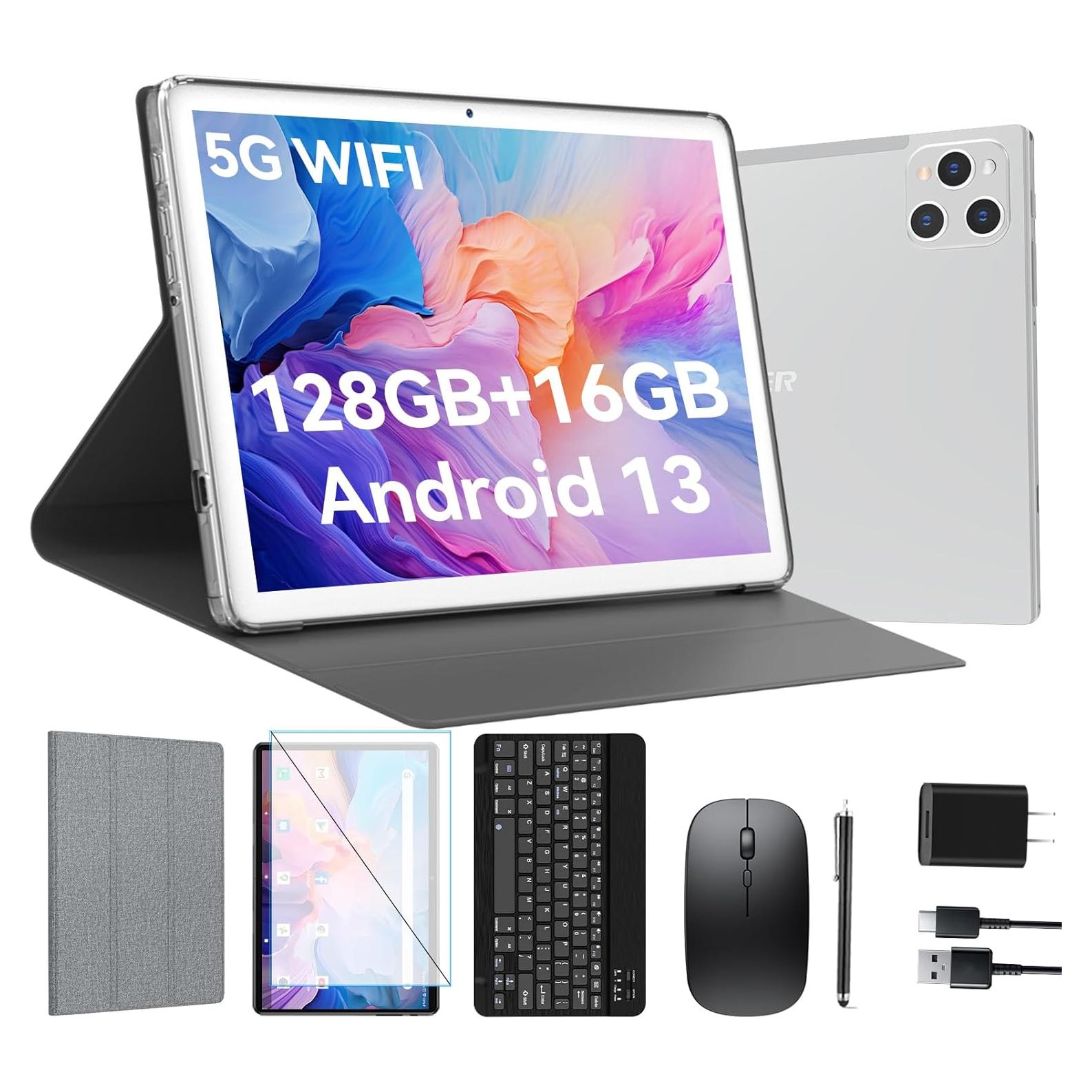 Tableta Android 10.1" ANTEMPER 128GB 16GB RAM Plata