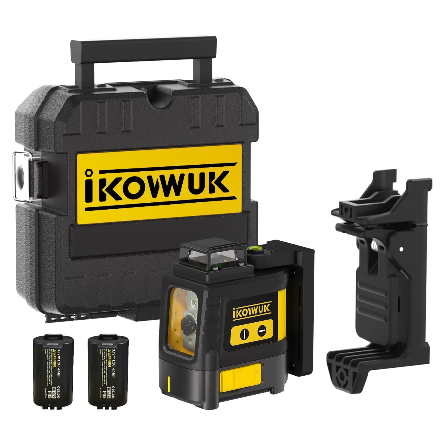 Nivel Láser Autonivelante IKOVWUK MV-05 Verde 360° 2 Baterías