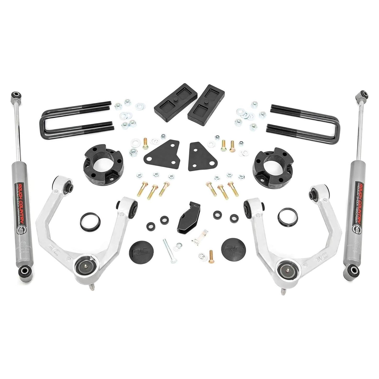 Kit de elevación Rough Country 8.9 cm con amortiguadores N3 para Ford Ranger 4WD 2019-2023