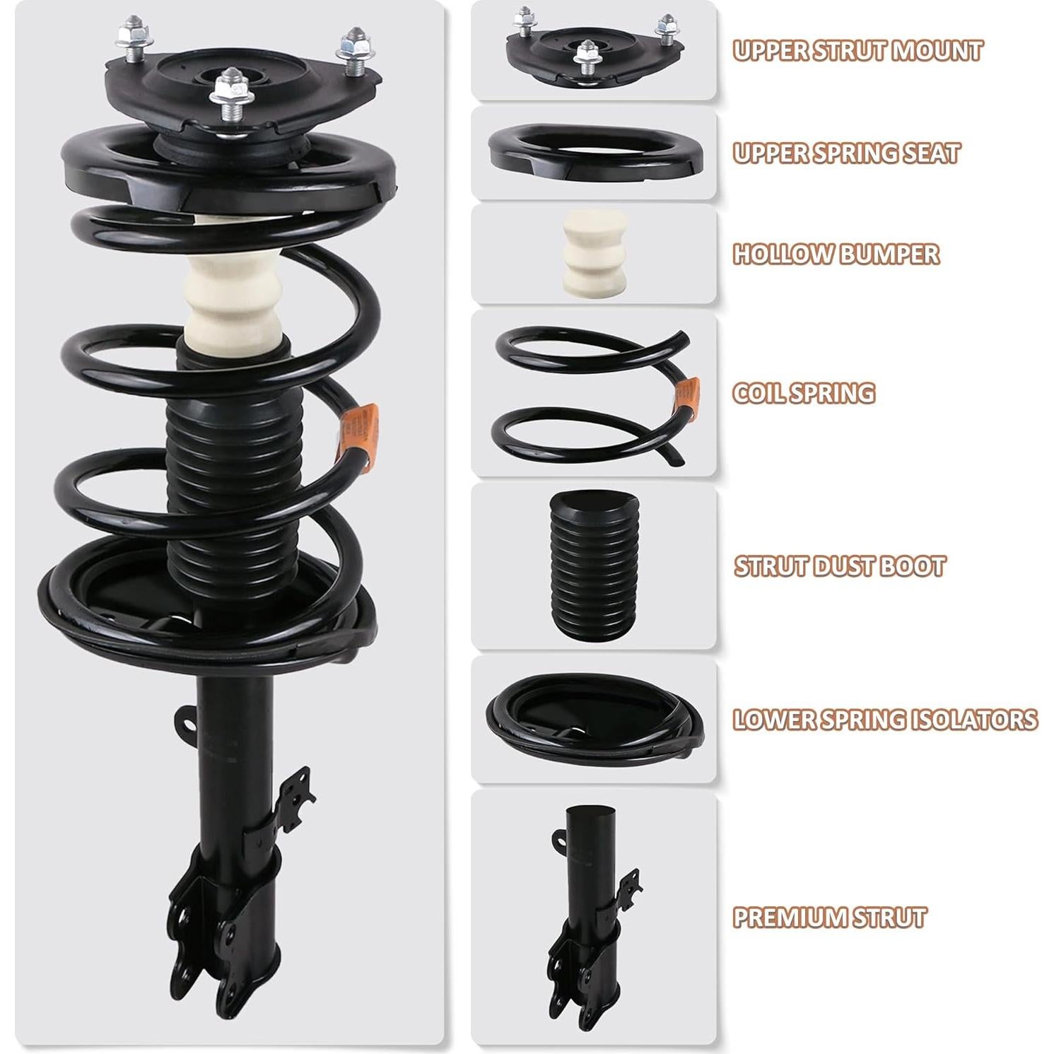 Amortiguador Completo Delantero MOSTPLUS para Ford F-150 2004-2008 RWD