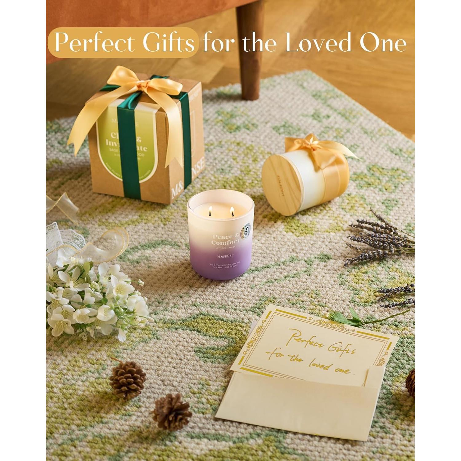 Vela Aromática M&SENSE Lichi Cereza Rosa 400g - 80 Horas