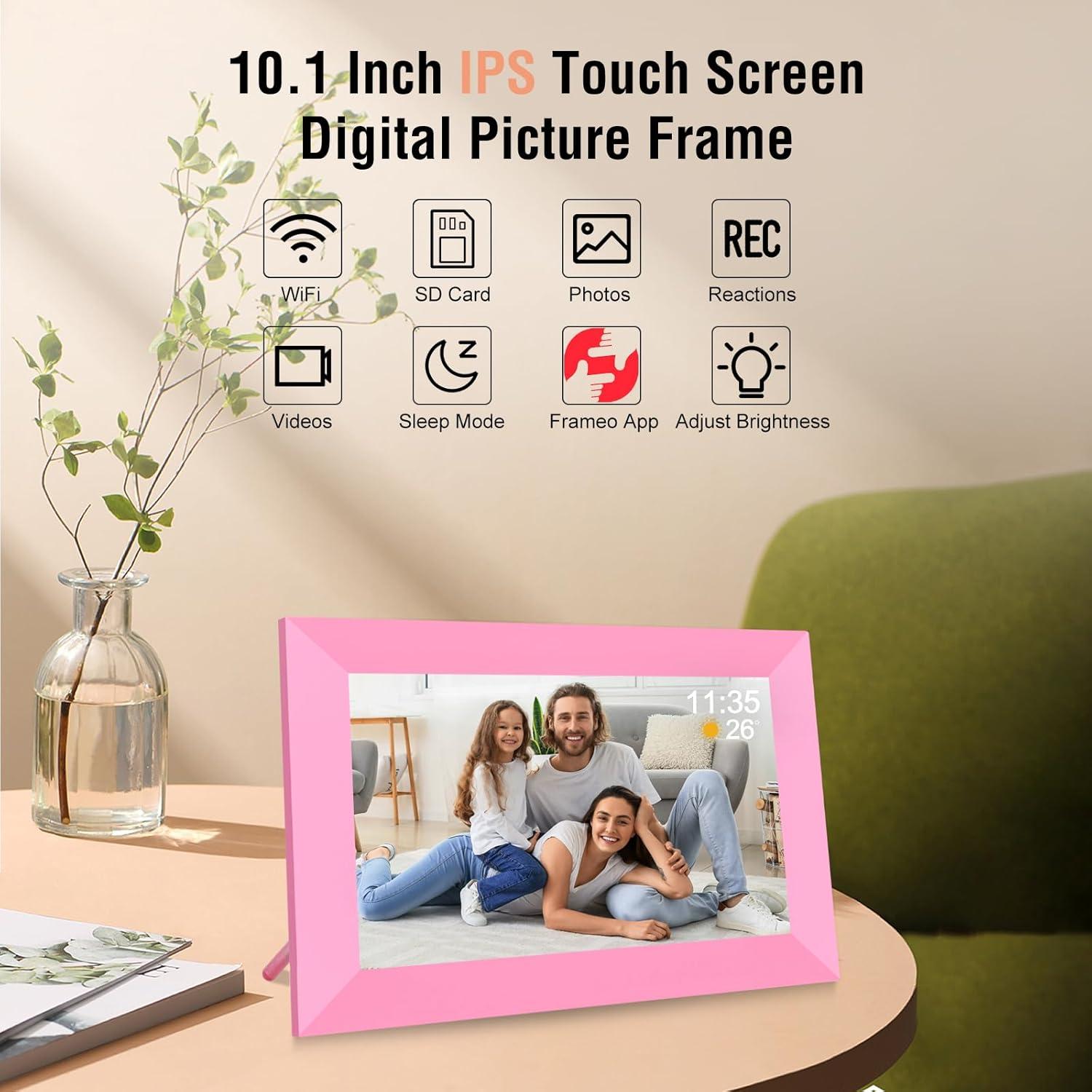 Marco de Fotos Digital WiFi Frameo 10.1" Rosa 32GB