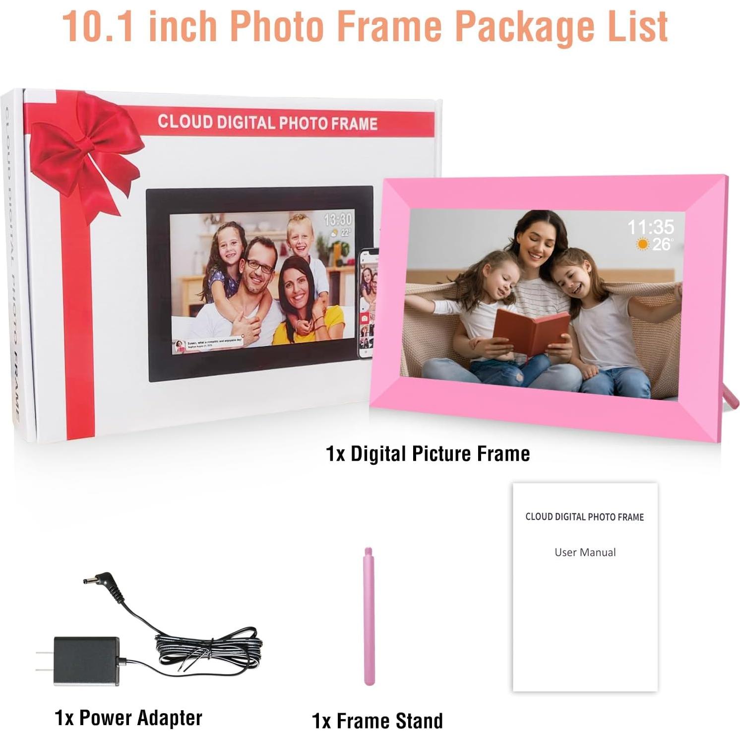 Marco de Fotos Digital WiFi Frameo 10.1" Rosa 32GB