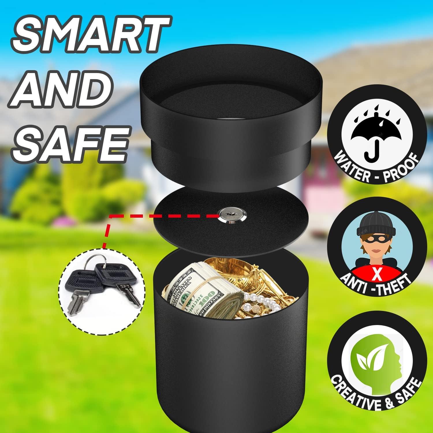 Maceta de Hierro JYXindzkj con Compartimento Secreto 30.48 cm