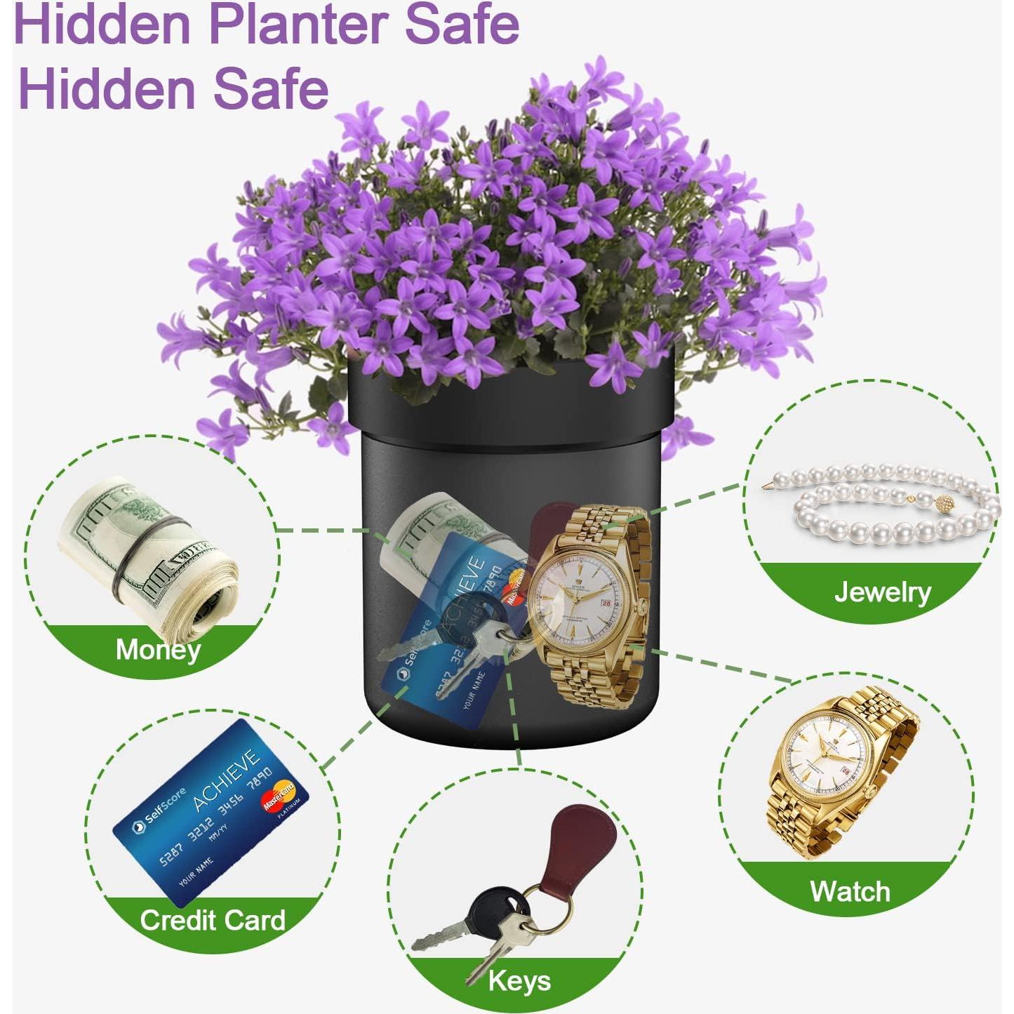 Maceta de Hierro JYXindzkj con Compartimento Secreto 30.48 cm