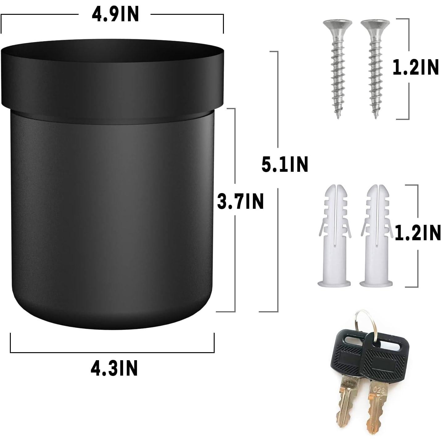 Maceta de Hierro JYXindzkj con Compartimento Secreto 30.48 cm