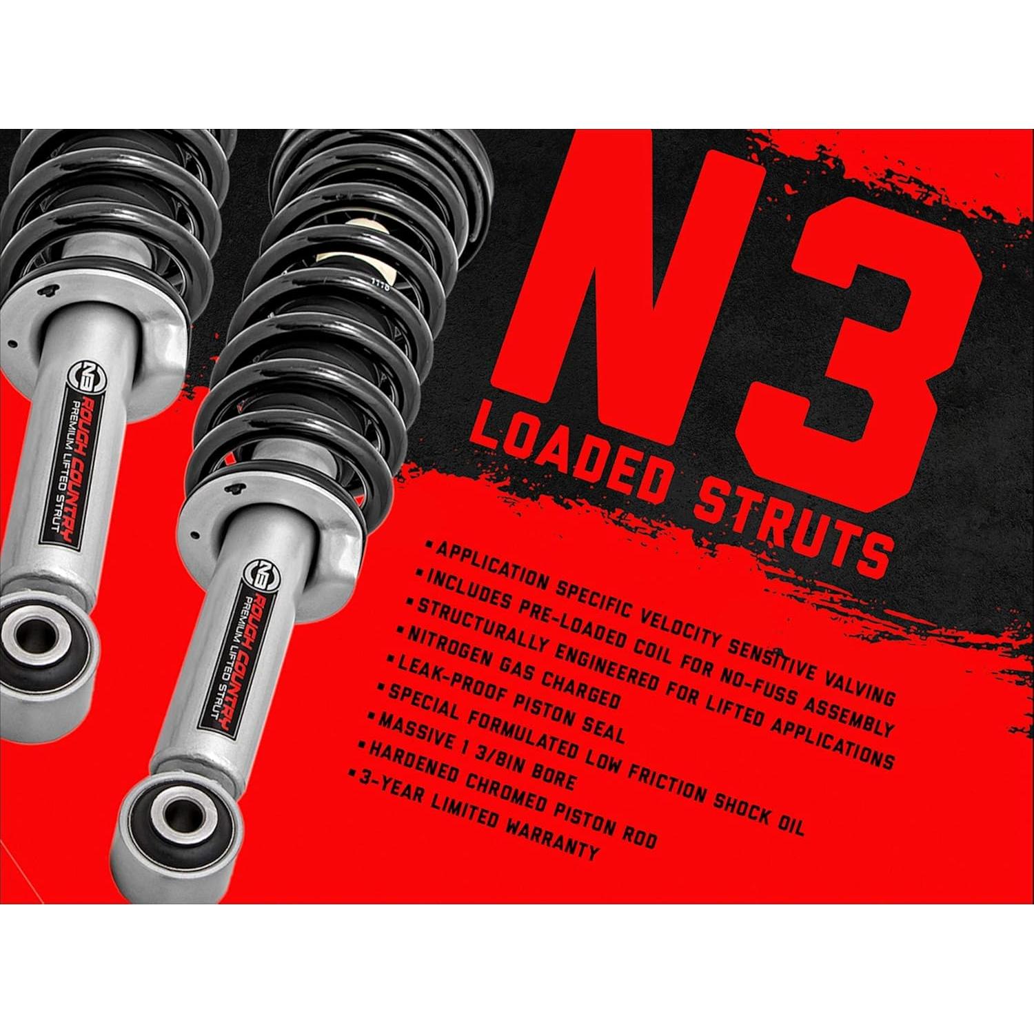 Amortiguadores de Nivelación Rough Country N3 para Toyota Tacoma 2005-2023