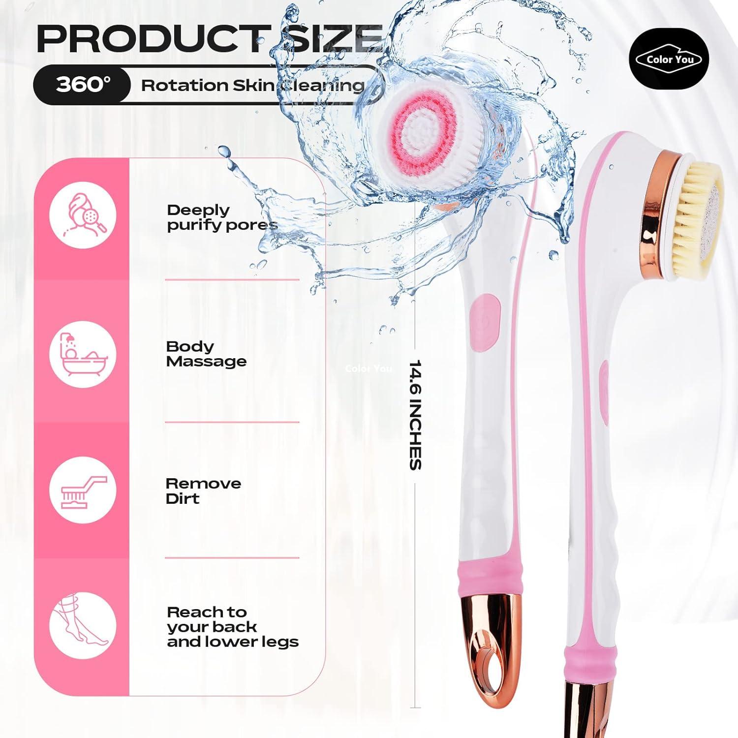 Cepillo Eléctrico Color You para Exfoliación y Masaje 4 Cabezas