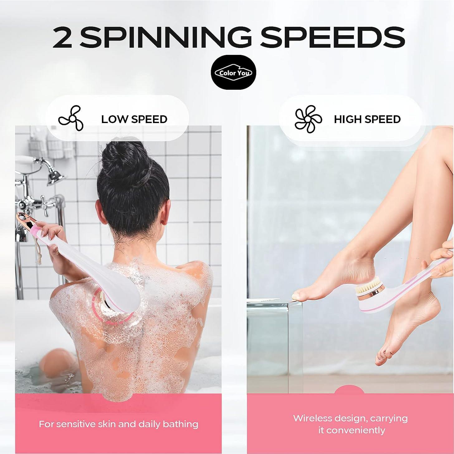 Cepillo Eléctrico Color You para Exfoliación y Masaje 4 Cabezas