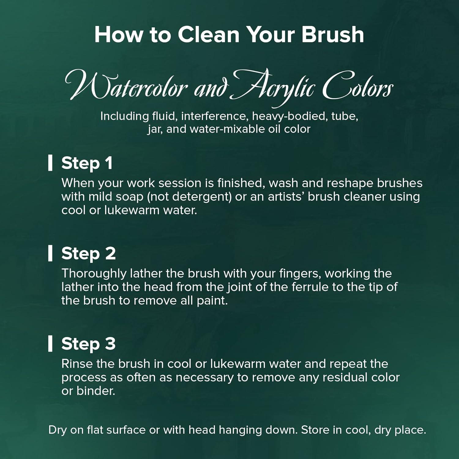 Set de 4 Pinceles Mixtos Ruby Satin Silver Brush 4 Tamaños