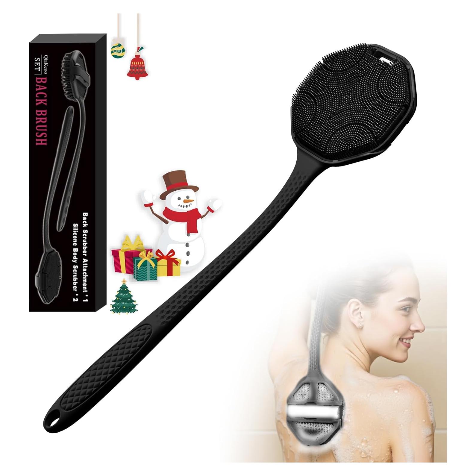 Juego de Mango Extensor 3 PZS QiaKeoo - Cepillo y Exfoliantes