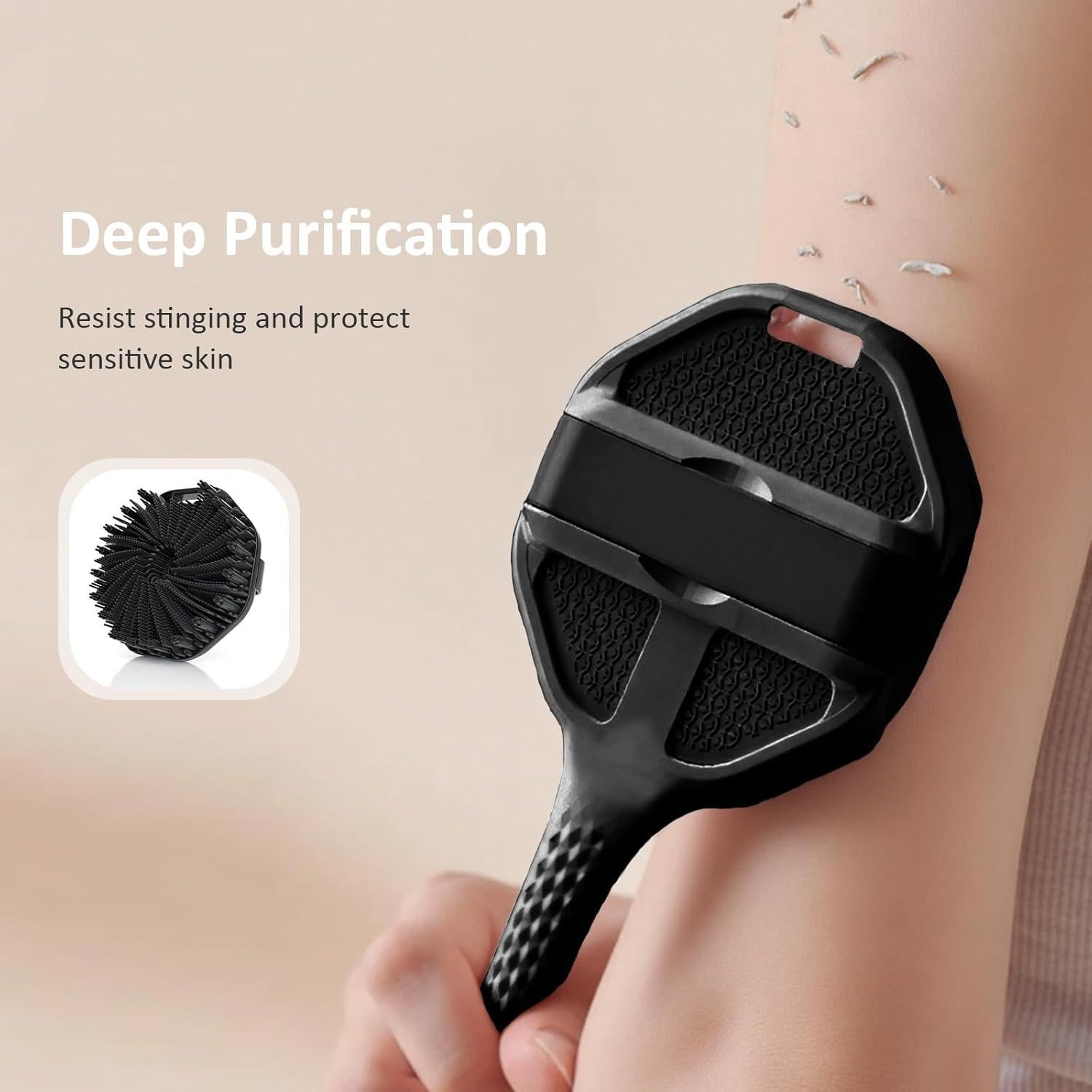 Juego de Mango Extensor 3 PZS QiaKeoo - Cepillo y Exfoliantes