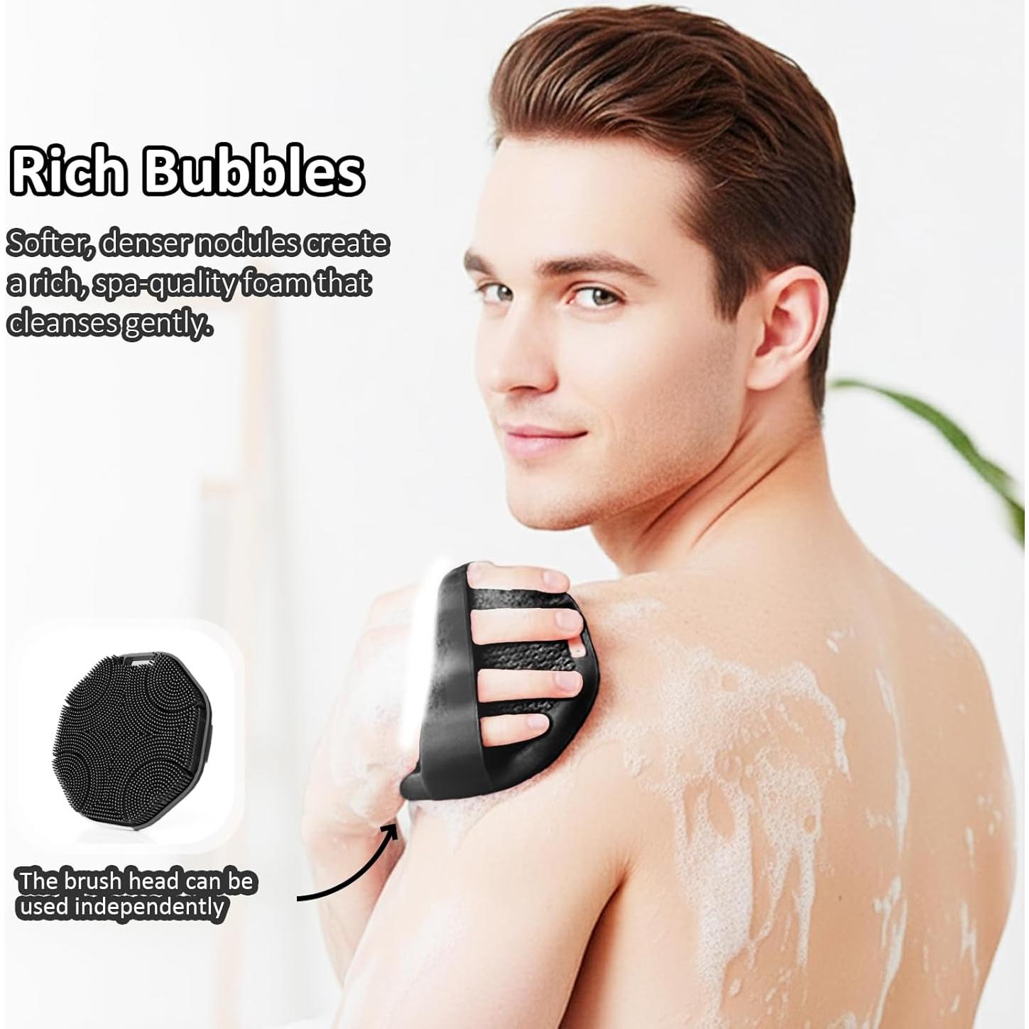 Juego de Mango Extensor 3 PZS QiaKeoo - Cepillo y Exfoliantes