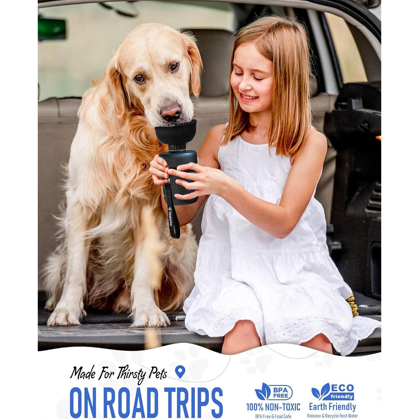 Botella de Agua para Perros Lesotc 520ml a Prueba de Fugas