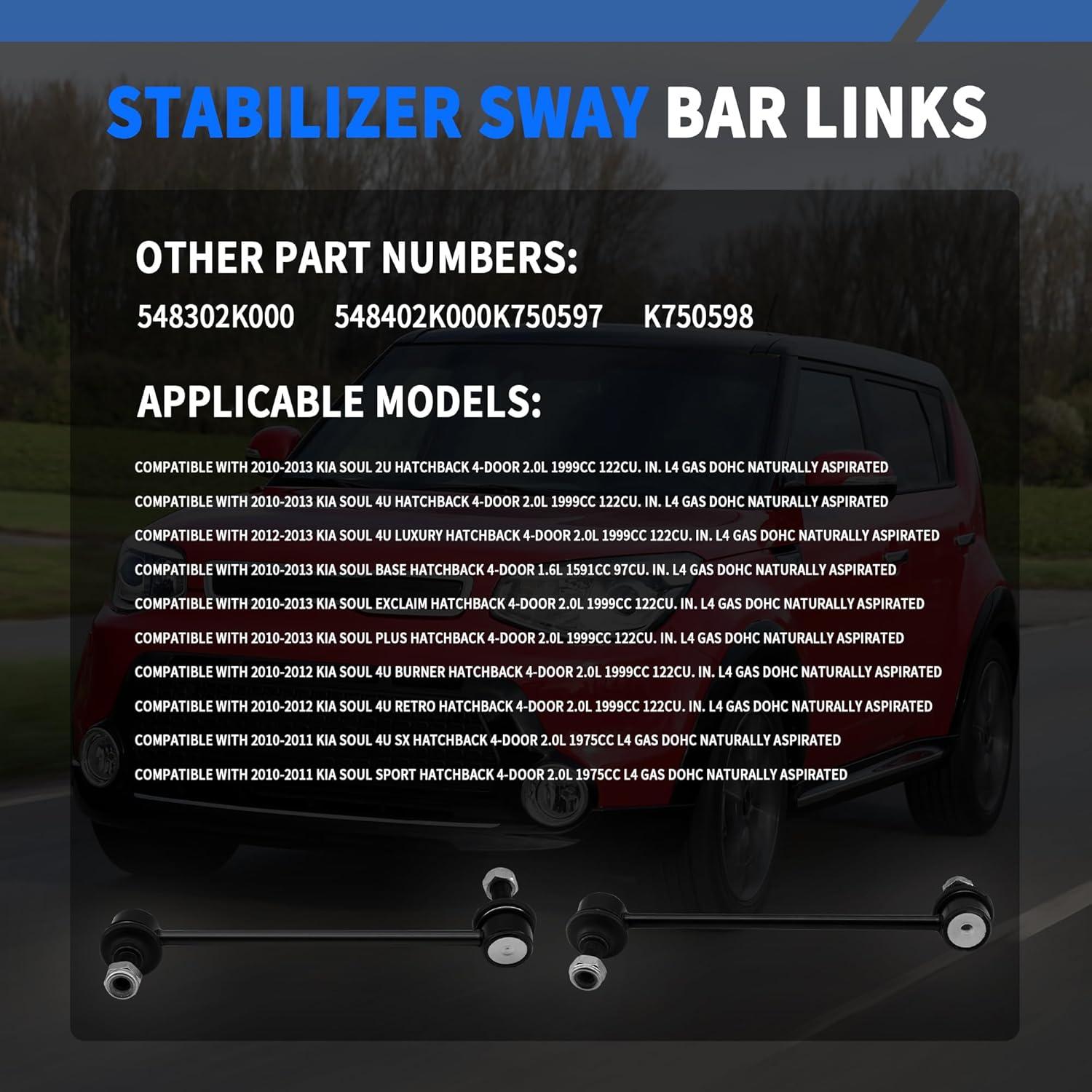 Kit de enlace de barra estabilizadora delantera RABROPAR Kia Soul 2010-2013