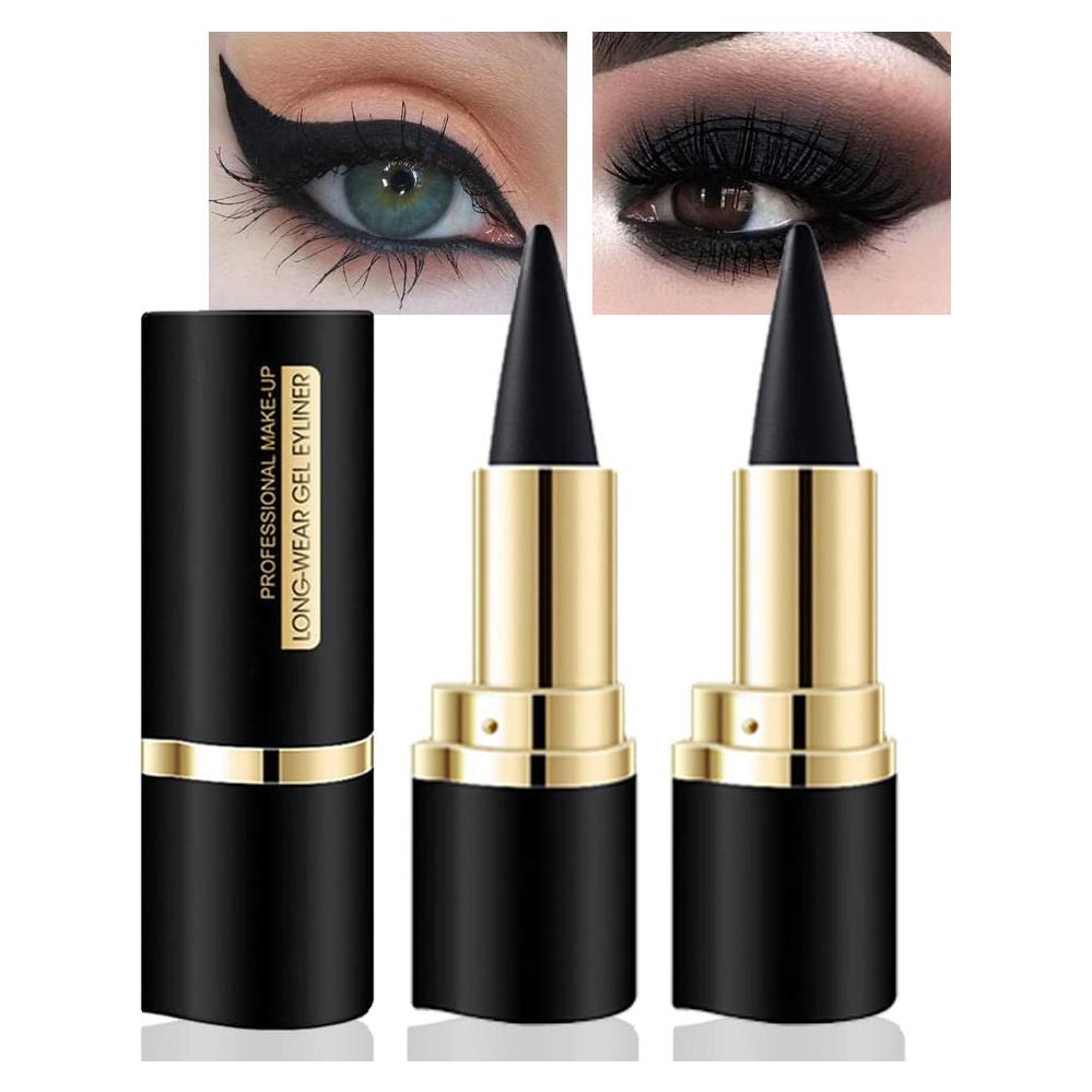 Set de Delineador de Ojos Gel Kaely 2 Piezas Negro Resistente