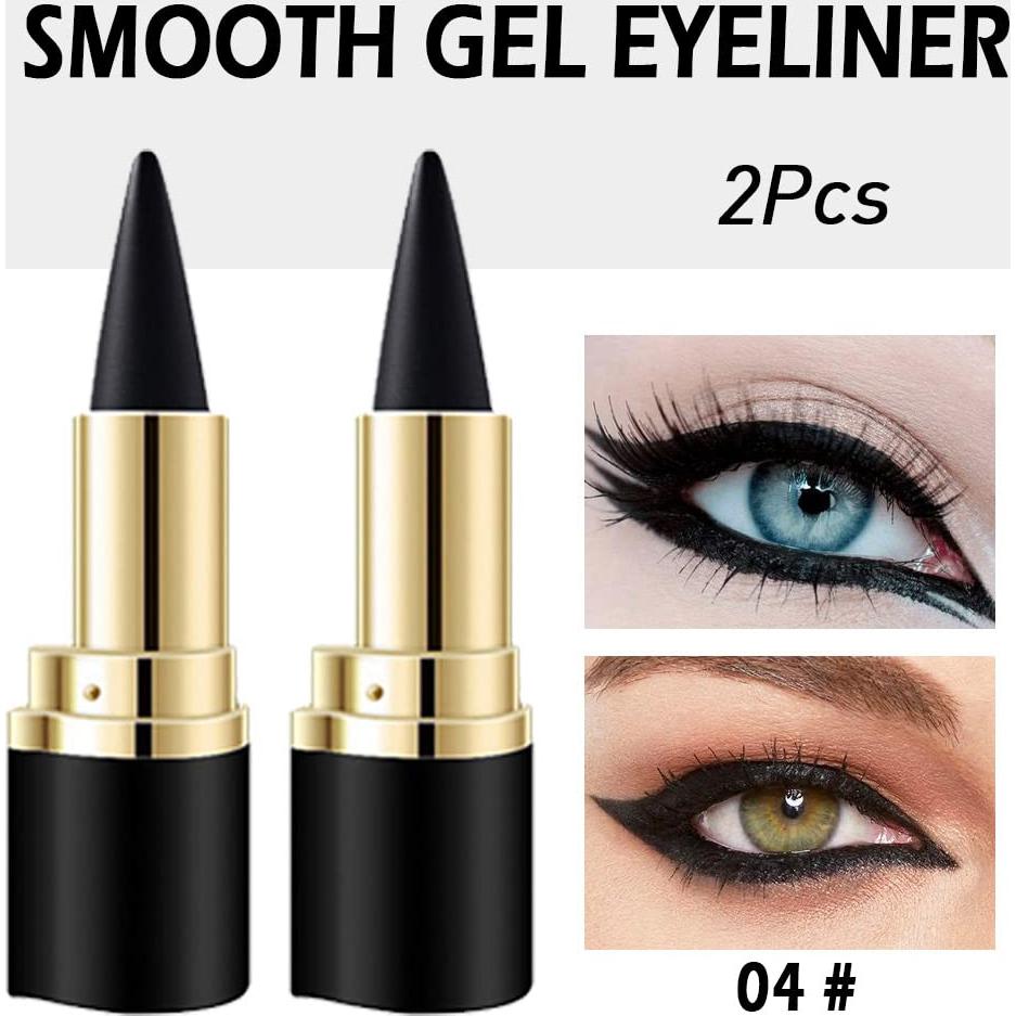 Set de Delineador de Ojos Gel Kaely 2 Piezas Negro Resistente
