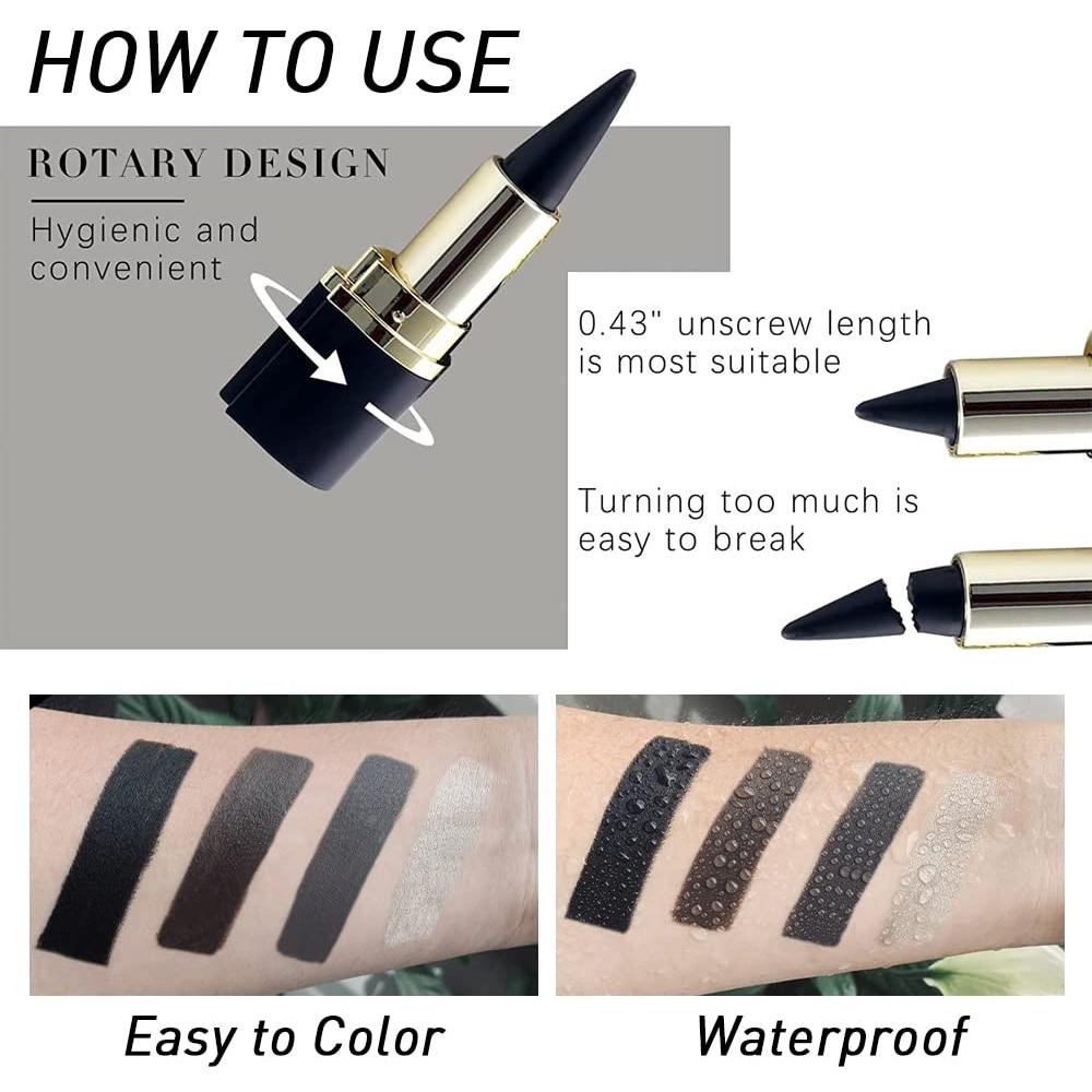 Set de Delineador de Ojos Gel Kaely 2 Piezas Negro Resistente