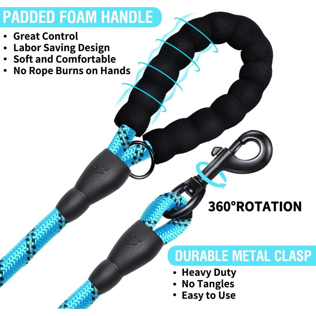 Correa para Perros COOYOO 1,52 m Reflectante y Cómoda