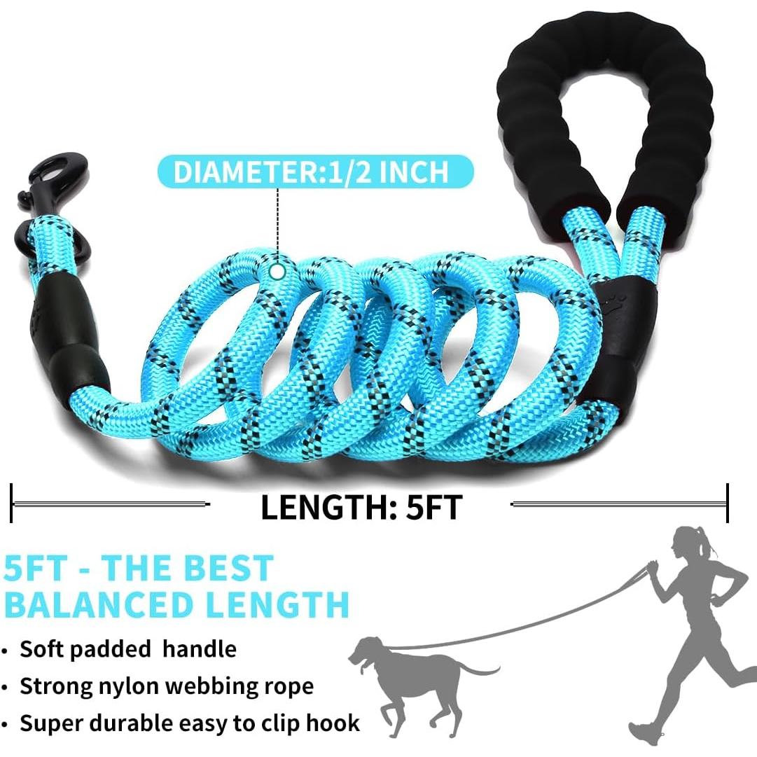 Correa para Perros COOYOO 1,52 m Reflectante y Cómoda