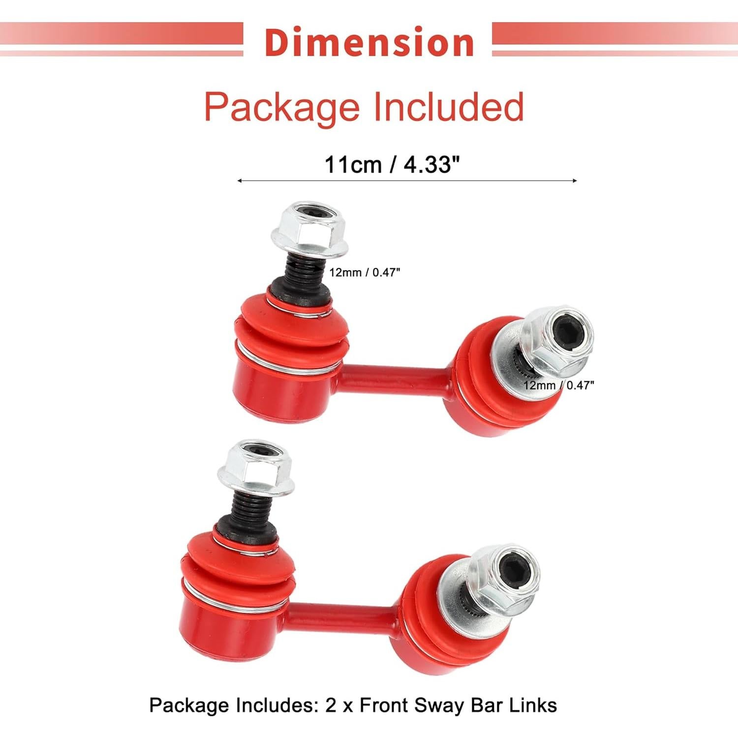 Enlaces de Barra Estabilizadora Delantera X AUTOHAUX para Toyota Tacoma 2001-2004