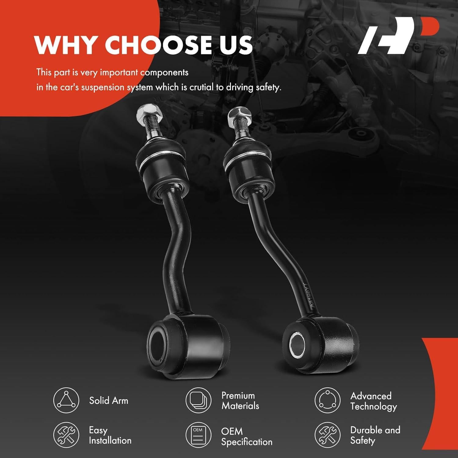 Enlaces de Barra Estabilizadora Delantera A-Premium Jeep 1996-1998