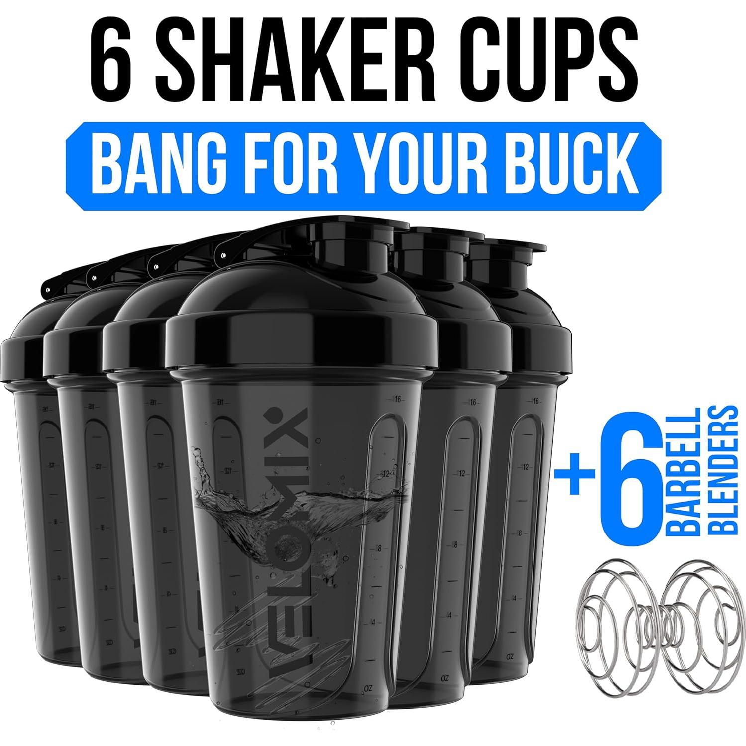 Botellas de Mezcla Velomix 20 oz - 6 Pack a Prueba de Fugas