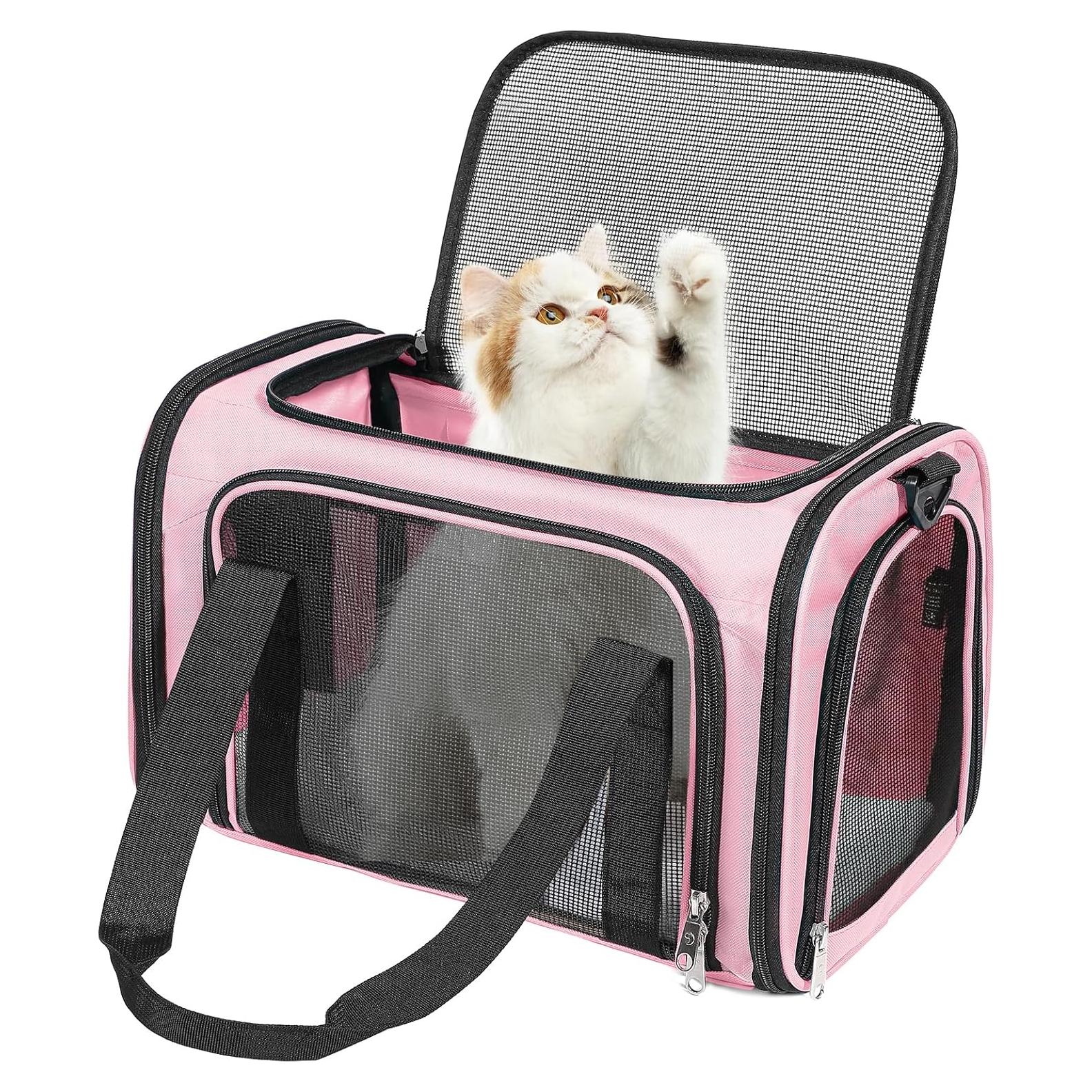 Transportadora de Mascotas Discala Rosa 39.9x25.9x25.9 cm