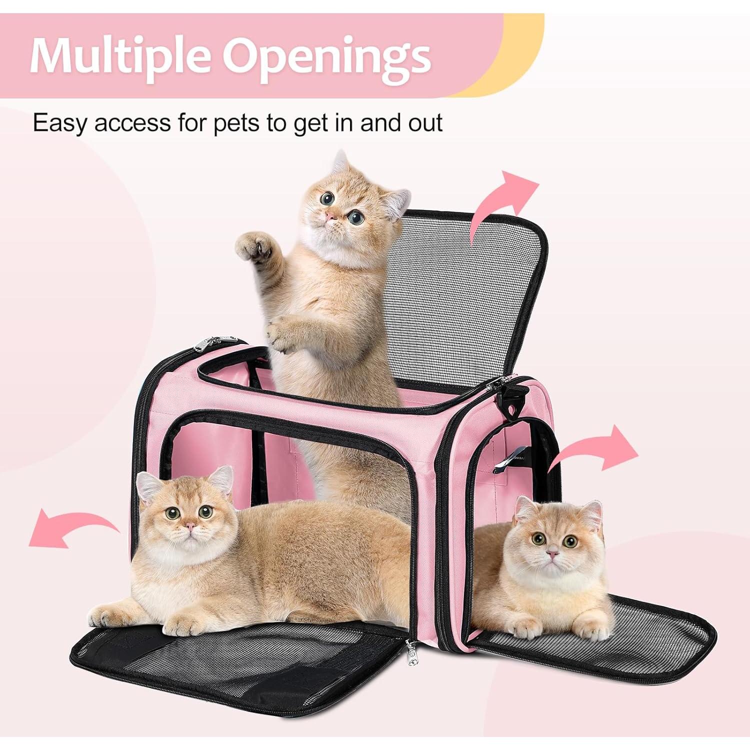 Transportadora de Mascotas Discala Rosa 39.9x25.9x25.9 cm