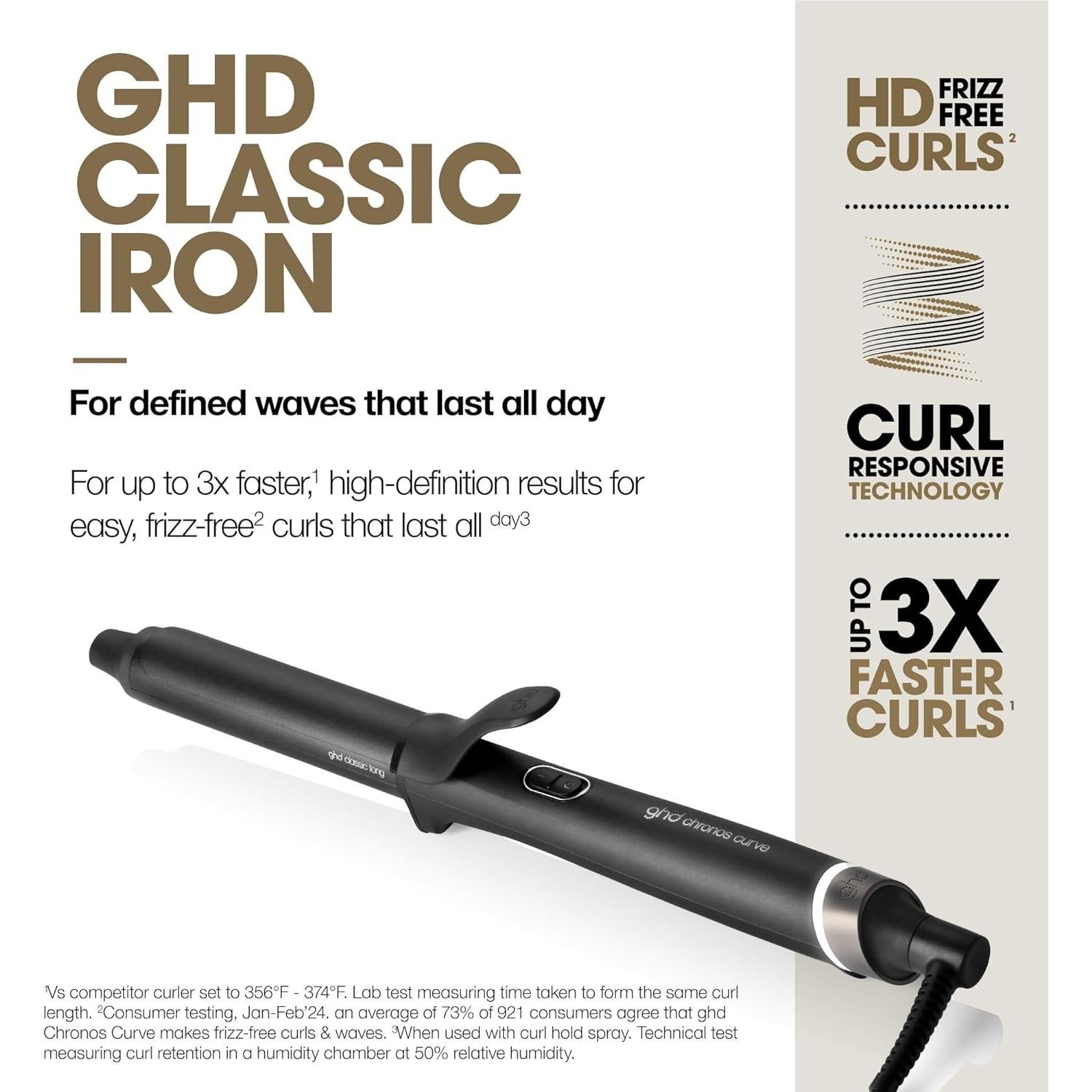 Plancha de Rizar ghd Chronos Curve - Rizos Sin Frizz 2.54 cm