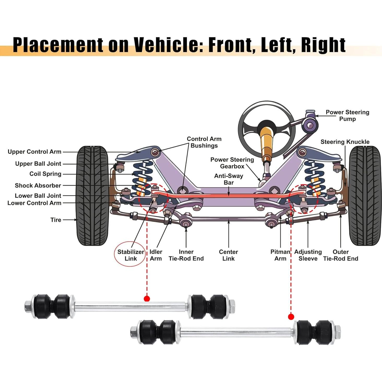 Enlaces de Barra Estabilizadora Delantera X AUTOHAUX K7275
