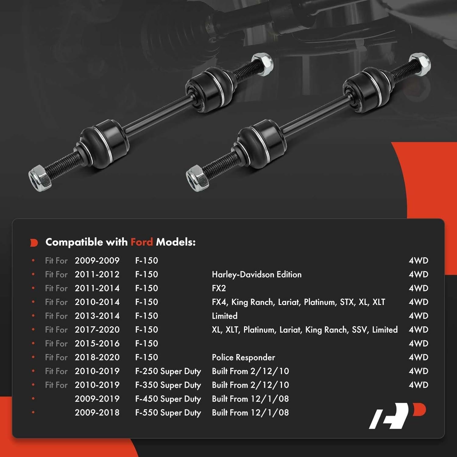 Enlaces de Barra Estabilizadora Delantera A-Premium para Ford