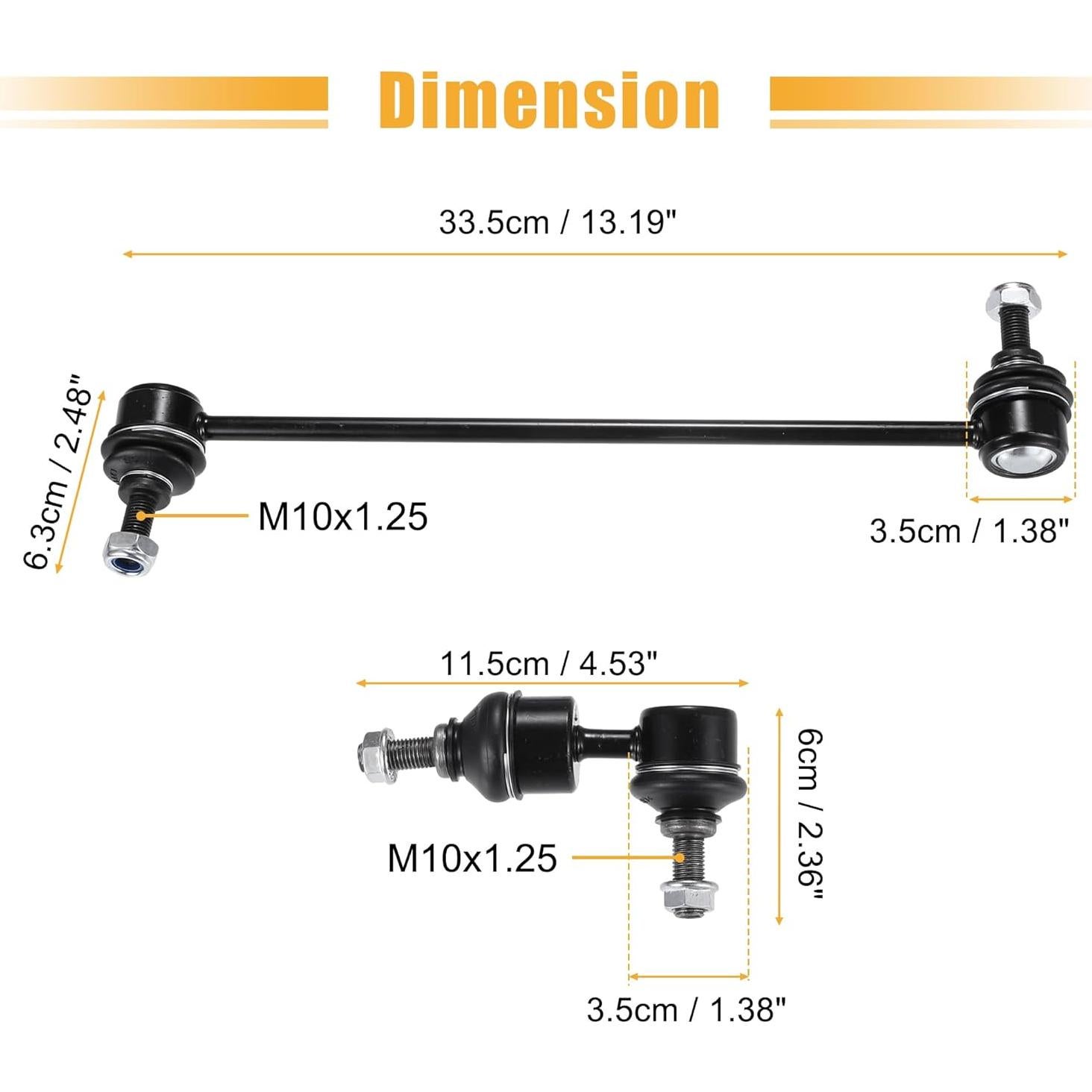 Kit 4 Enlaces de Barra Estabilizadora uxcell para Mazda 3/5