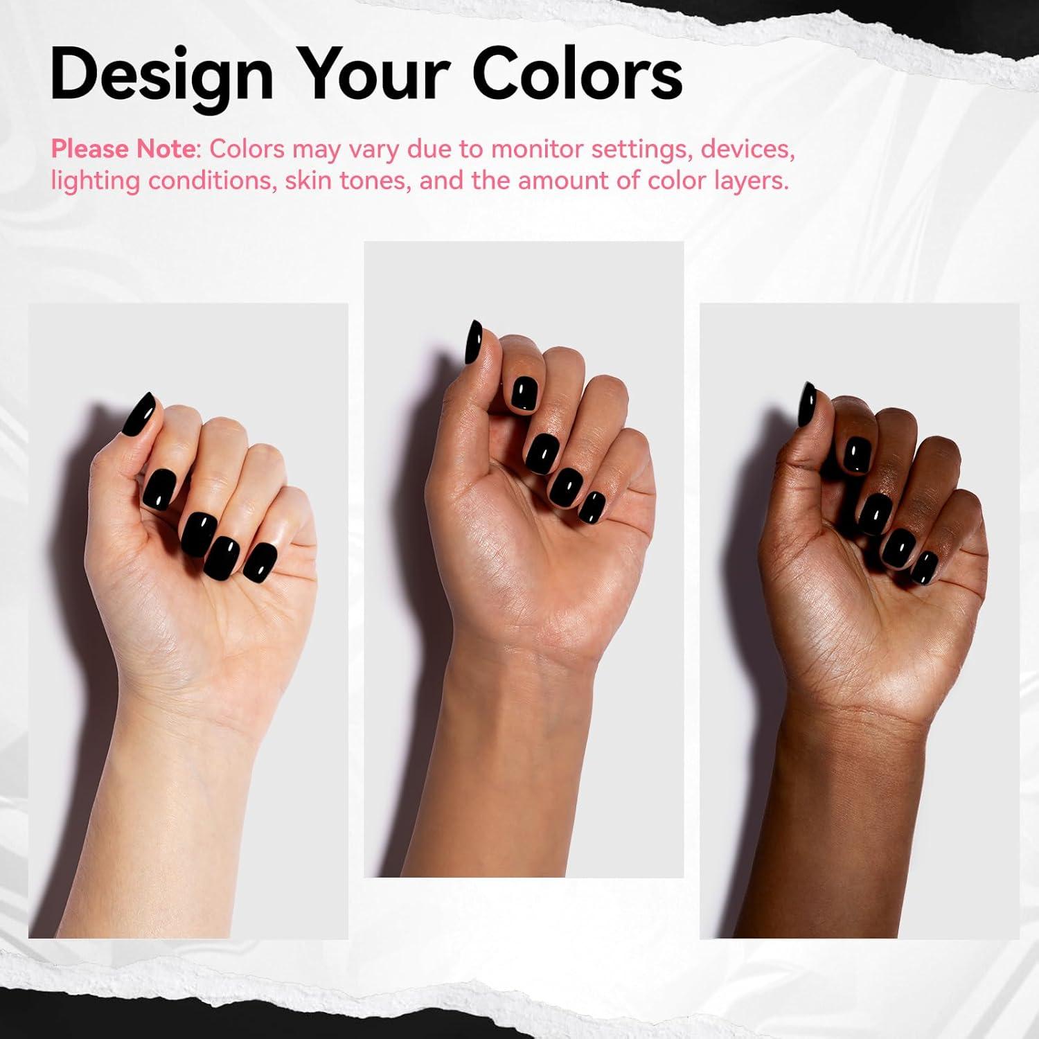 Esmalte de Uñas Negro Clásico Nailshion 10.5 ml Vegano 9-Free