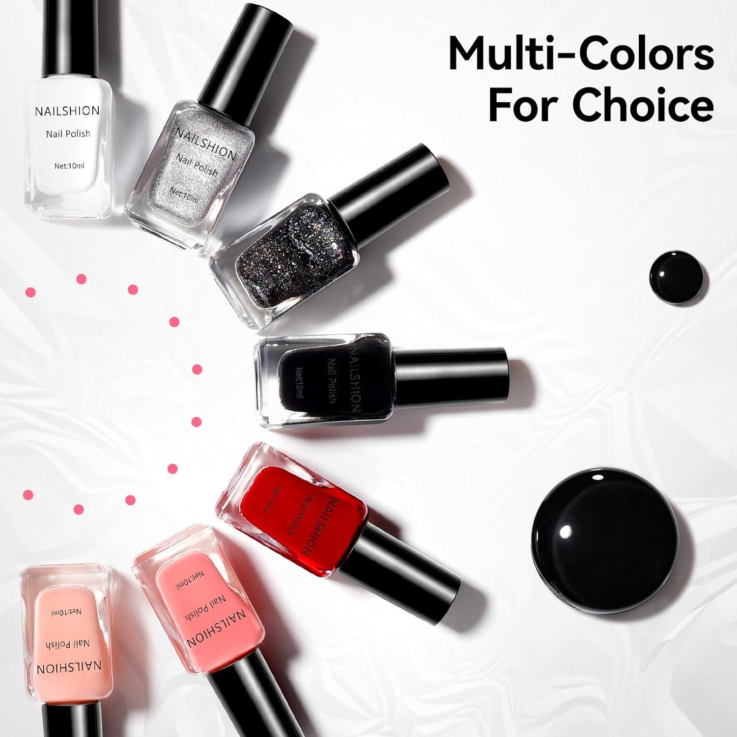 Esmalte de Uñas Negro Clásico Nailshion 10.5 ml Vegano 9-Free