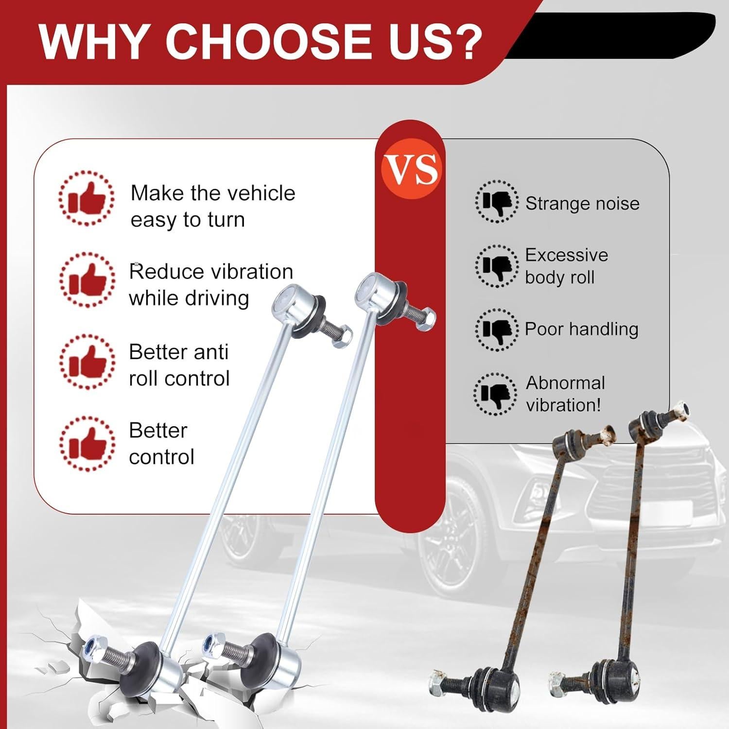 Kit de Enlace de Barra Estabilizadora NORNUO K750554 para Mazda y Ford