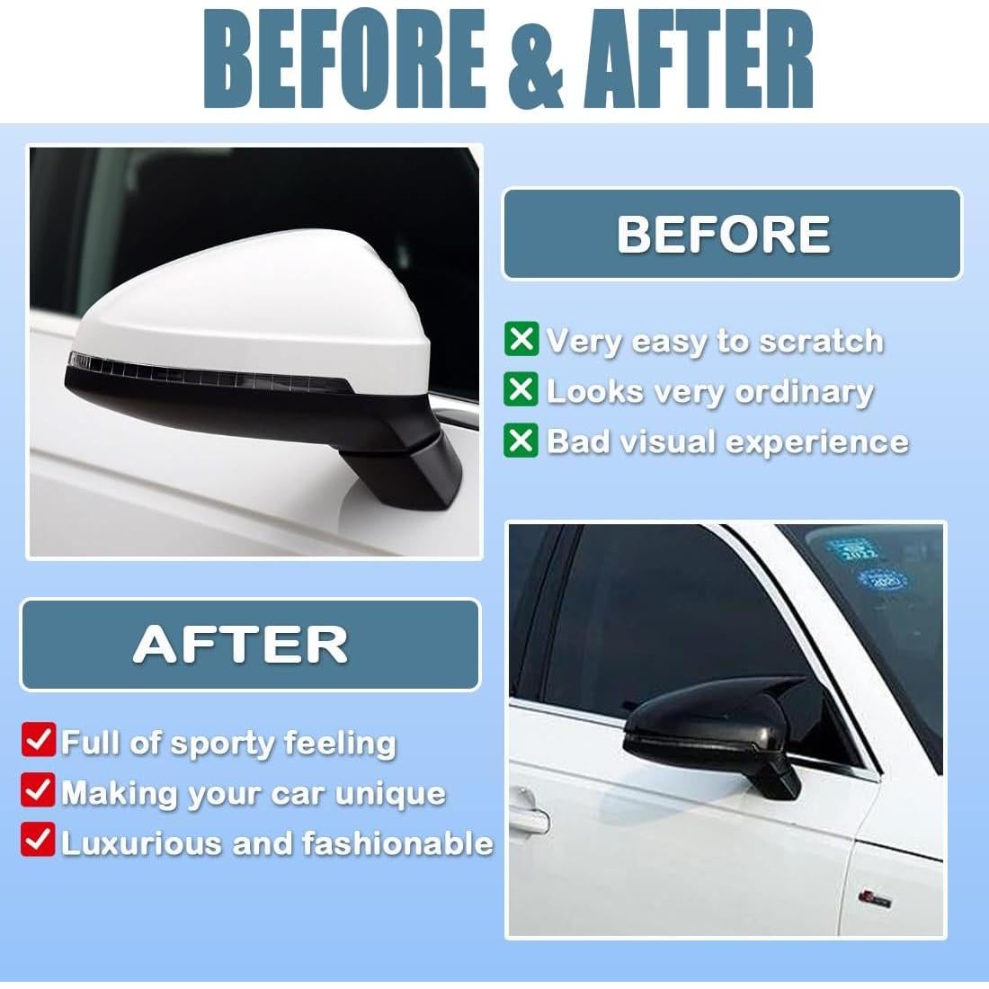 Cubierta de Espejo Lateral XITER para Audi A4 B9 A5 S4 2017-2024